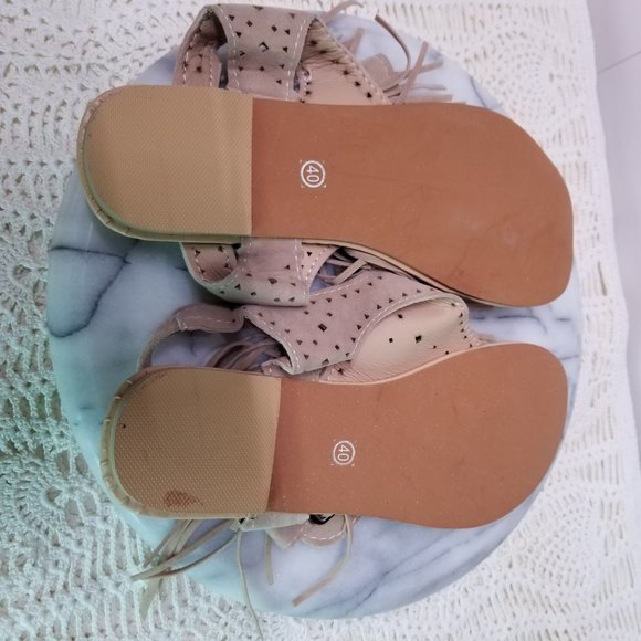 Women's Flat Thong Sandal Gladiator Style Size 9.5 - Picture 3 of 8